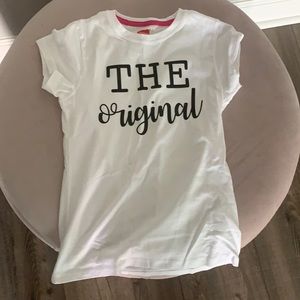 2 shirts (kids small) and a onesie (3-6 months)